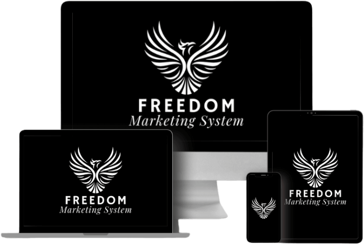 Freedom Marketing System - Product Monitor Laptop Tablet Phone Mockup